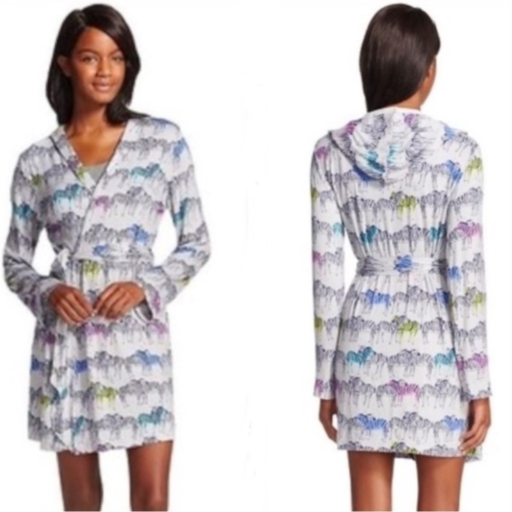 Munki Munki Zebra hooded Robe XS/Sm